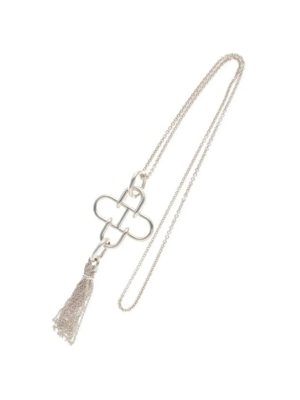 Hermes Rose de Mer Tassel Necklace